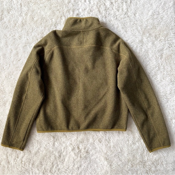 Athleta Woman Green Fleece Zip-Up Sweater Jacket MEDIUM Outdoor Gorpcore Granola - Picture 3 of 8